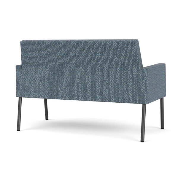 Mystic Lounge Reception Loveseat, Charcoal, RF Serene Upholstery